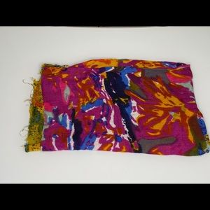 Vibrant Multicolor Slightly Sheer Scarf